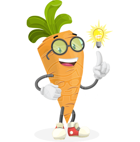 Cartoon Carrot Vector Character AKA Carl MacCarrot